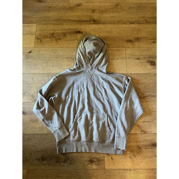 Polo Ralph Lauren Mens Gray Pullover Hooded Sweatshirt Lightweight Size Medium - Picture 1 of 3